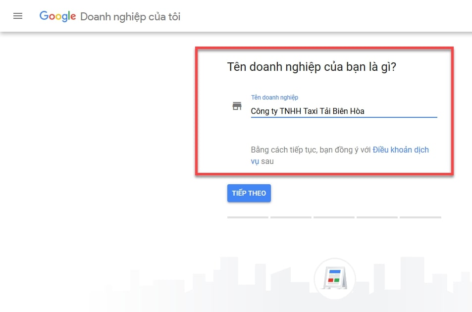 5. Nhập Tên Doanh Nghiệp